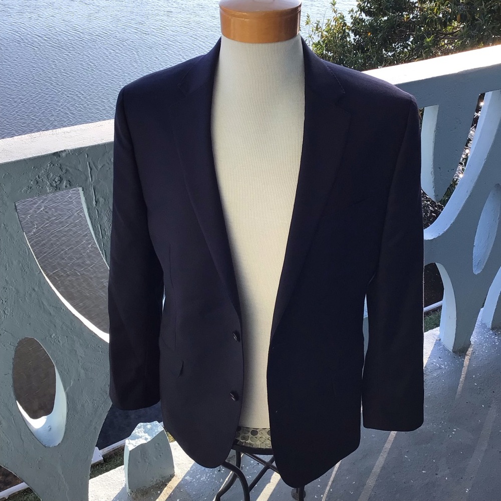 Ralph Lauren Men's Navy 100% Wool Blazer Classic Tailored Suit Jacket Indonesia